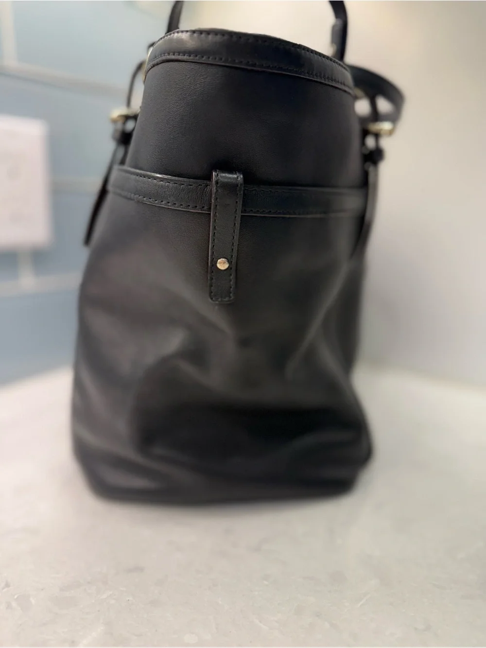 Kate Spade Clementine Park Slope PXRU1110 Black Leather Tote Shoulder Bag