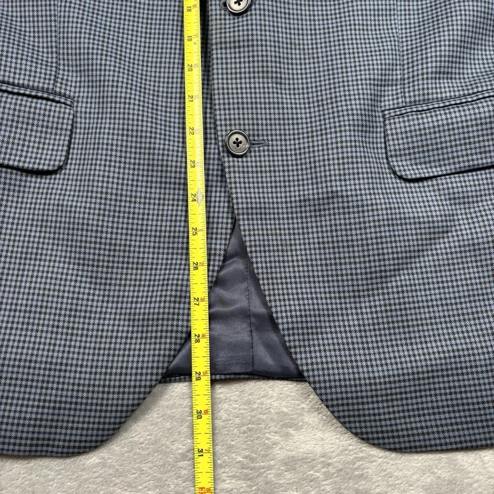 Peter Millar 42S Gray Black Houndstooth 100% Wool Sport Coat Blazer Canada