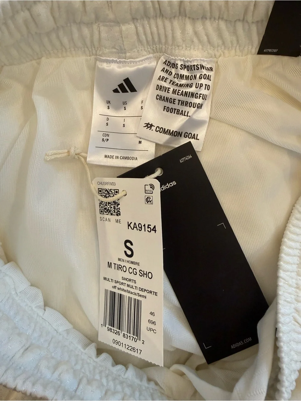 Adidas House Of Tiro X Common Goal Pique Athletic Shorts NWT Size S