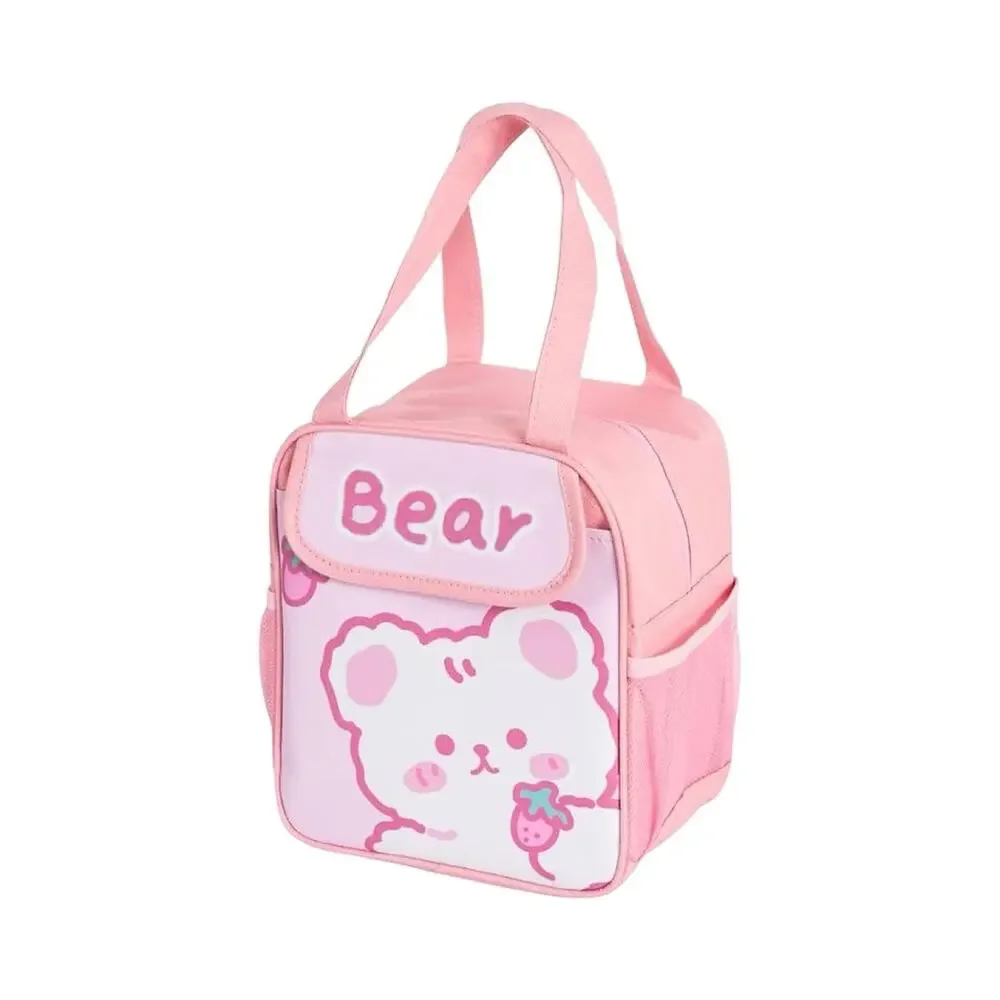 Kawaii Bear Styled‎ Insulated Lunch Bag Pink Cute Anime Lunch Box