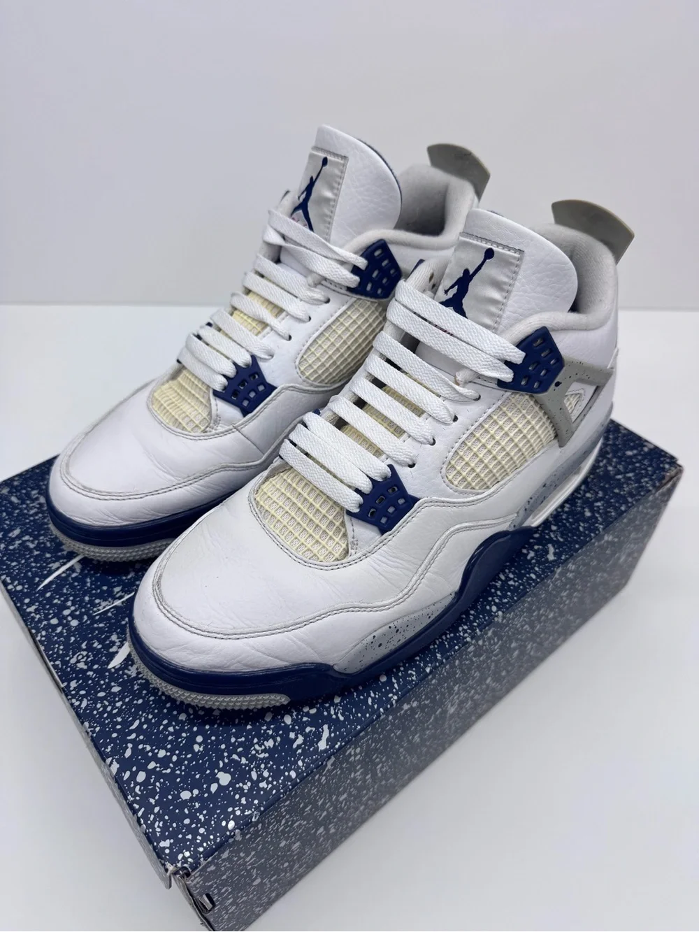 Men’s Air Jordan 4 Retro White Midnight Navy