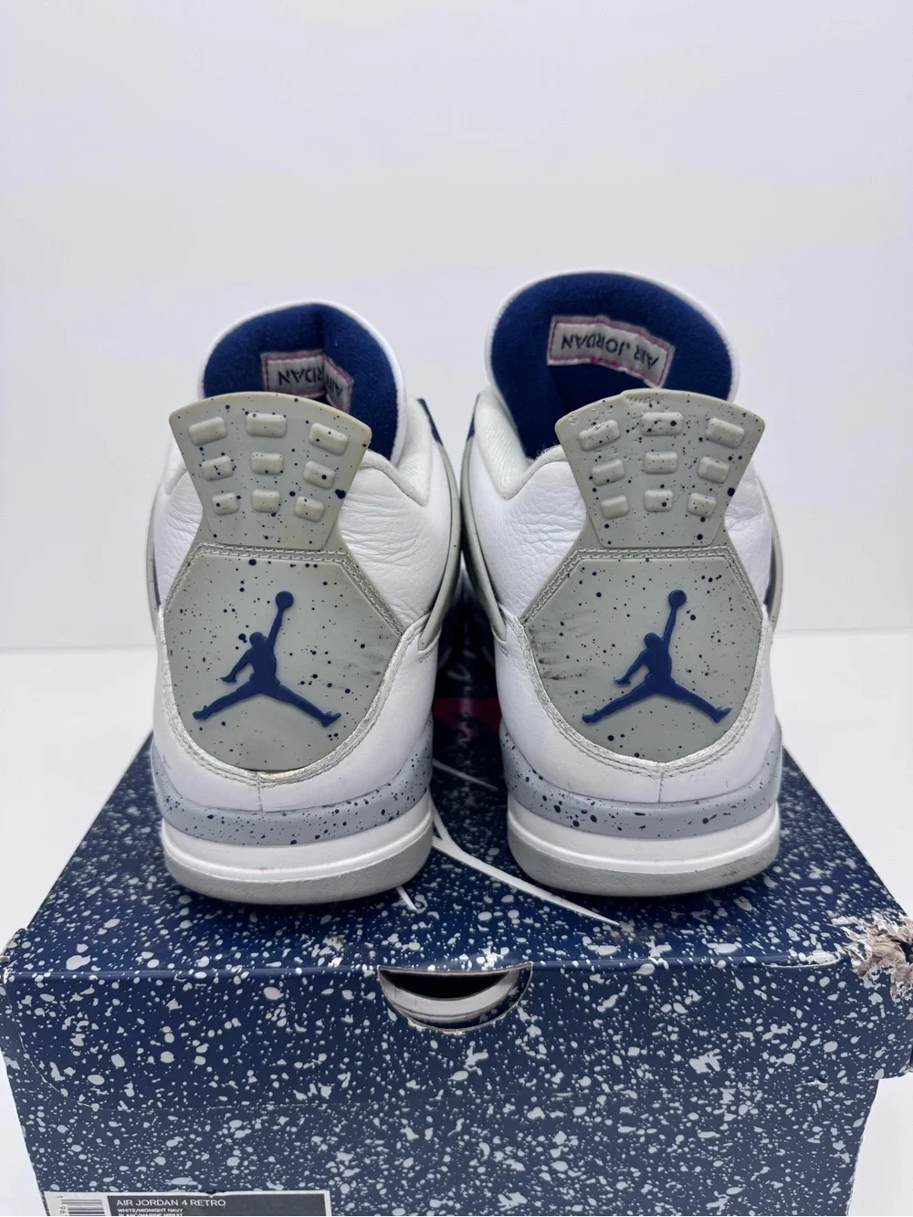 Men’s Air Jordan 4 Retro White Midnight Navy