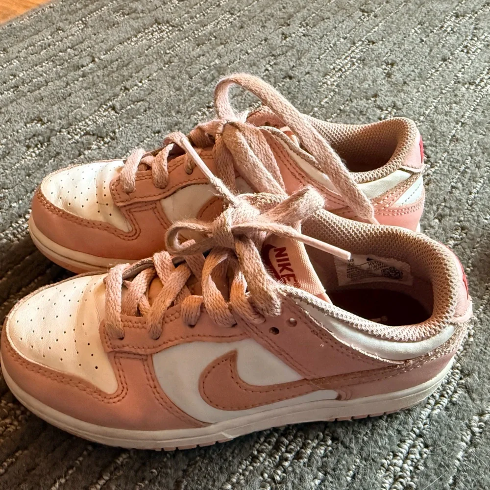 Nike Kids Pink and White Sneakers