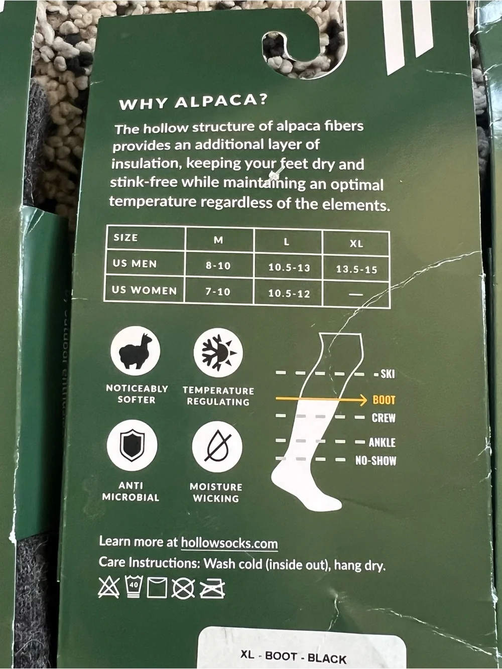 Hollow performance alpaca