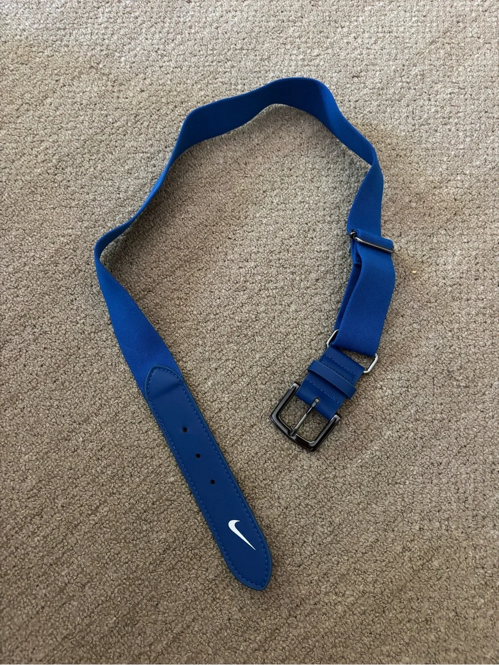 Nike Men’s Bright Blue Web Belt with Swoosh