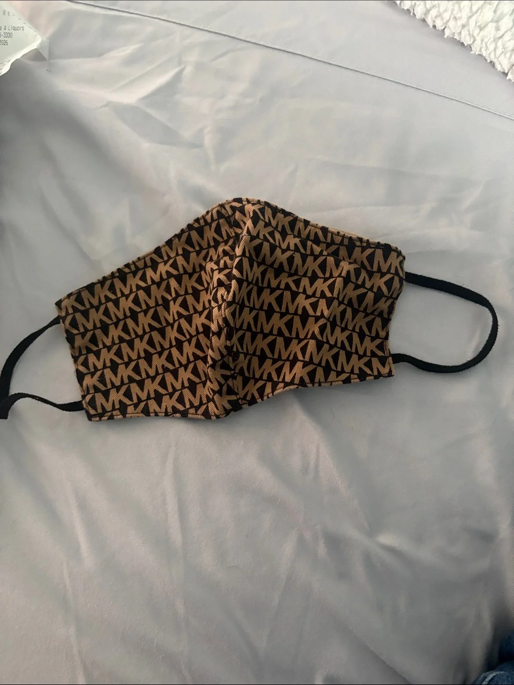 Michael Kors Black and Brown MK Logo Face Mask excellent condition S/M