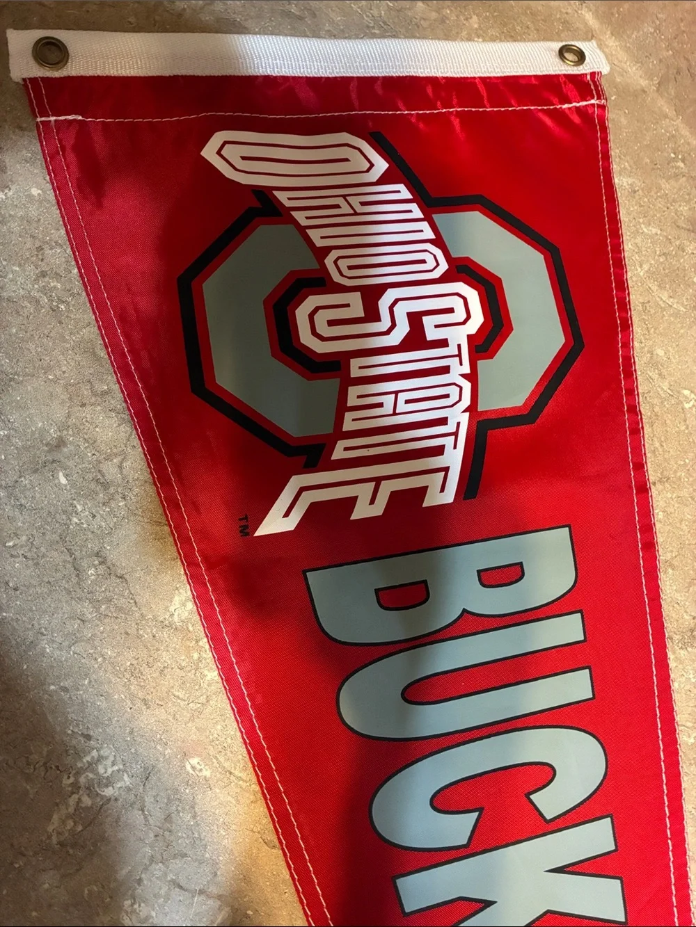 Ohio Buckeye red triangular
