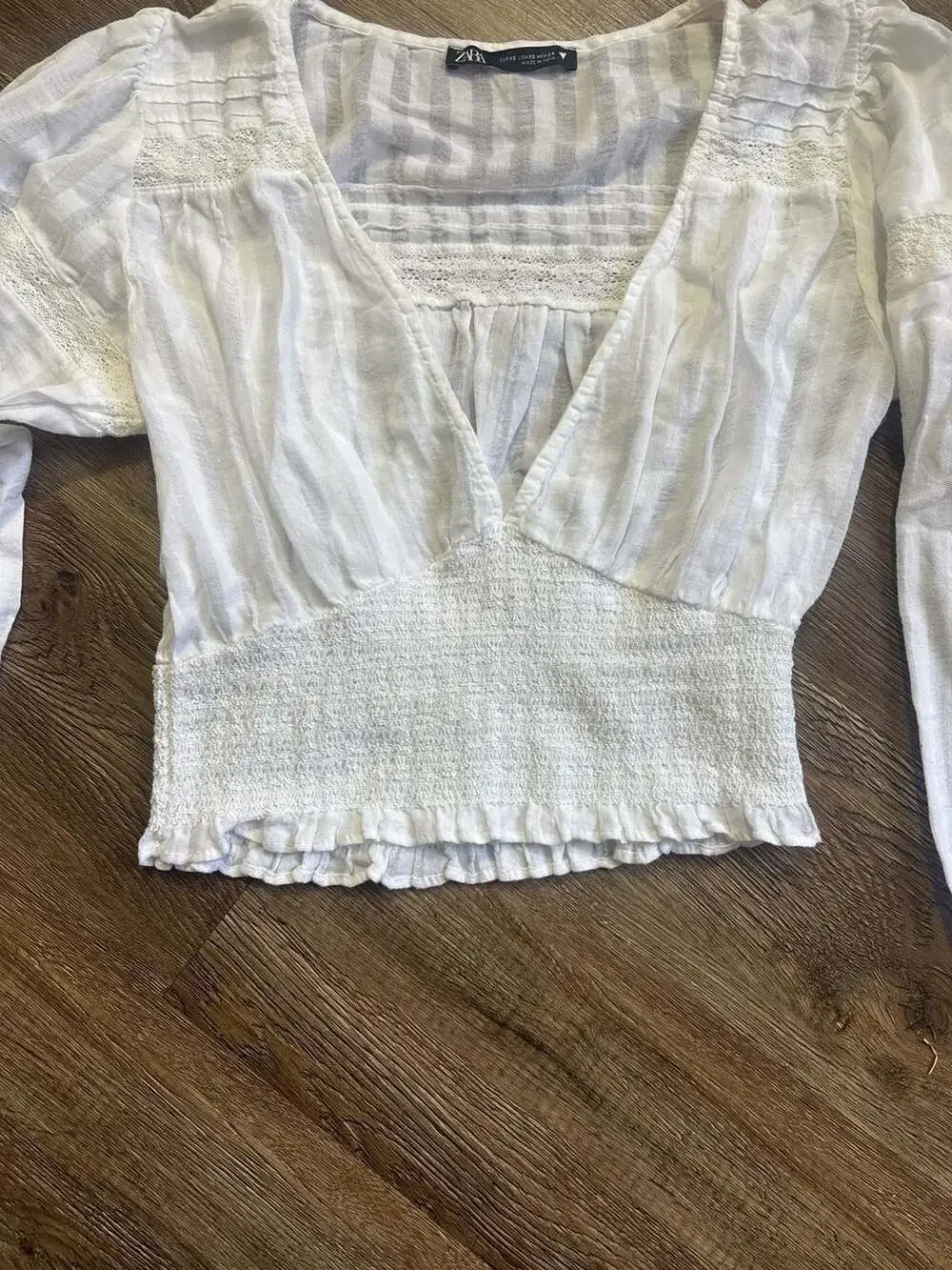 Zara white smocked