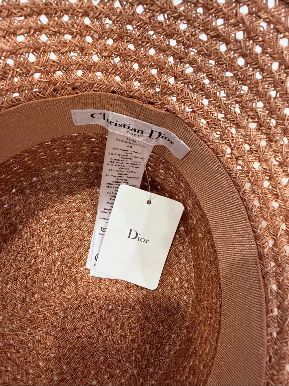 Dior designer straw