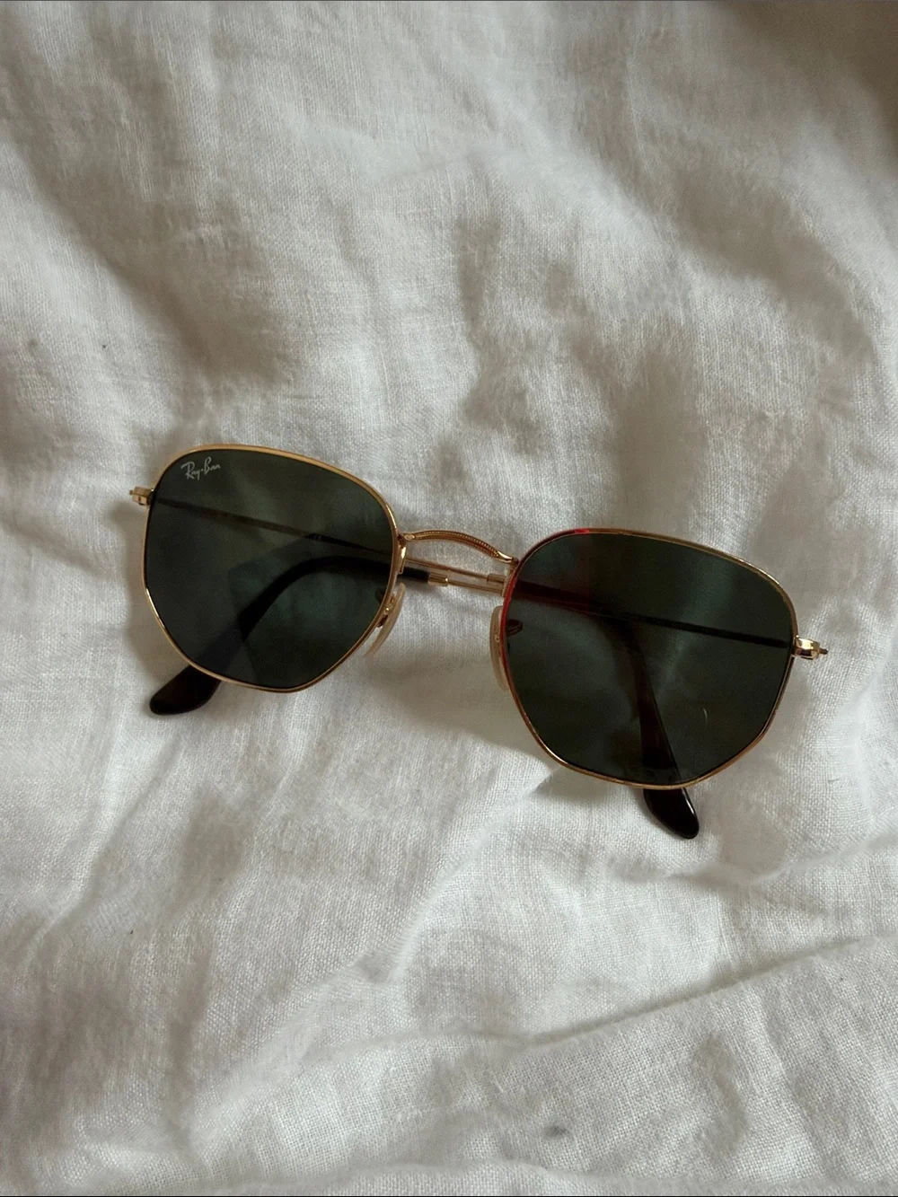 Ray-Ban Gold Frame Wire Sunglasses