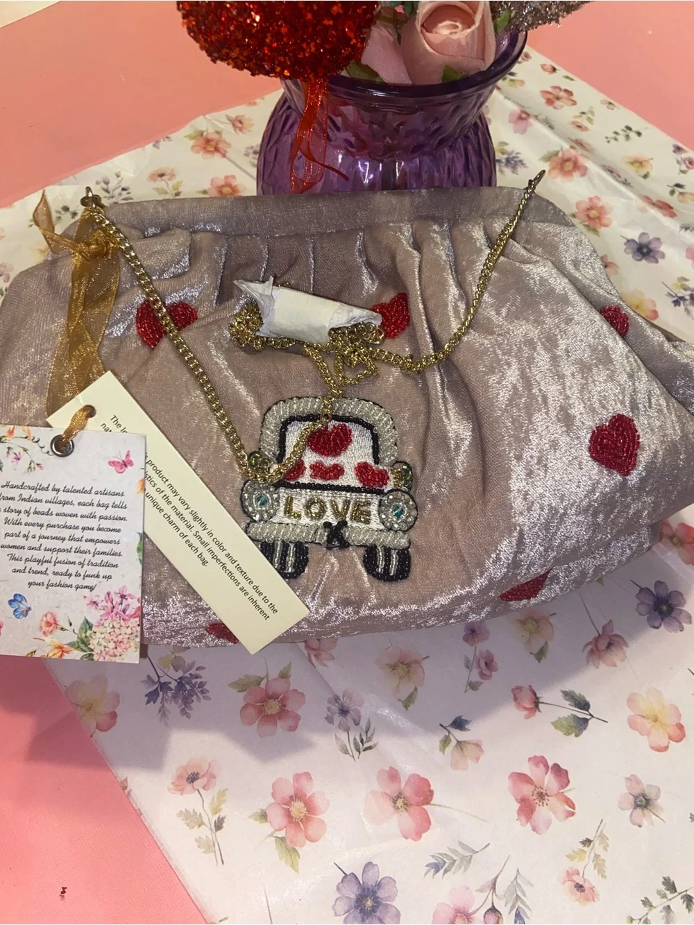 Hand Crafted soft pink