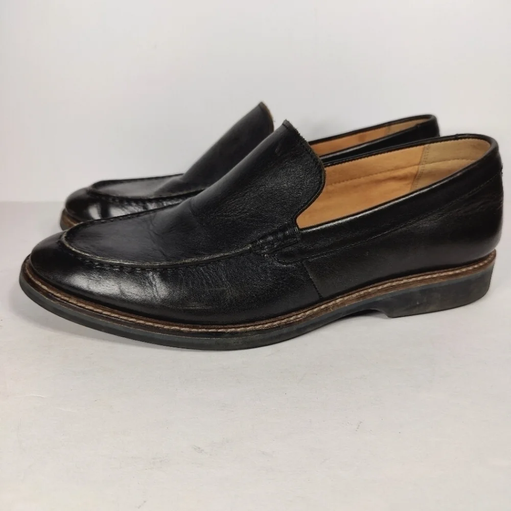 Clarks Atticus Edge Leather Loafer Casual Slip On Black Brown Men's Shoe Size 11