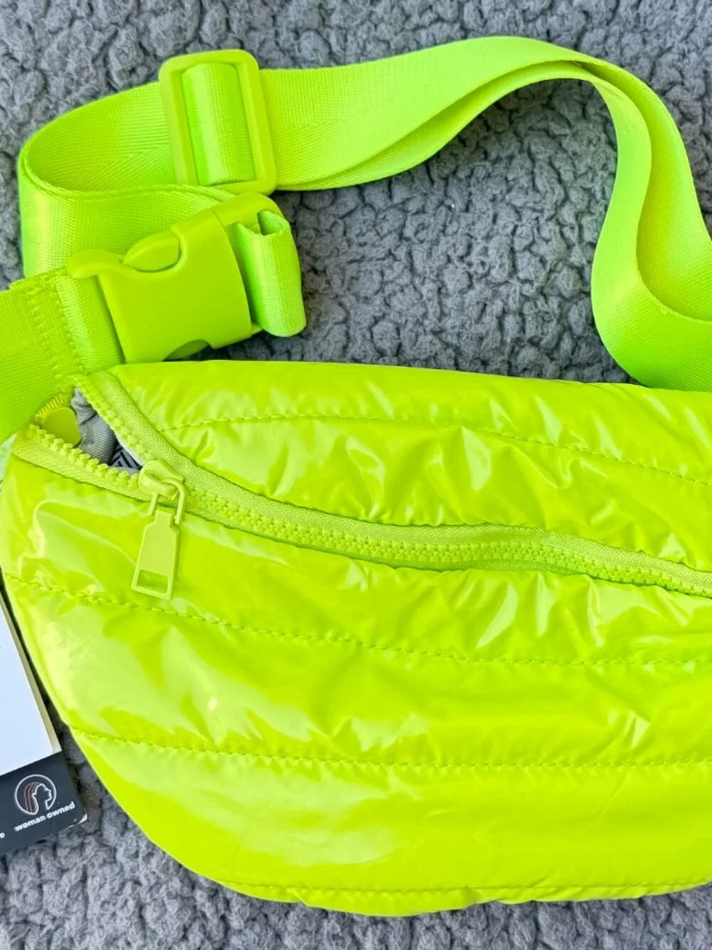 Ah Dorned Neon Lime Puffer Crossbody Bum Belt Purse Fanny Bag nwt Rt LP