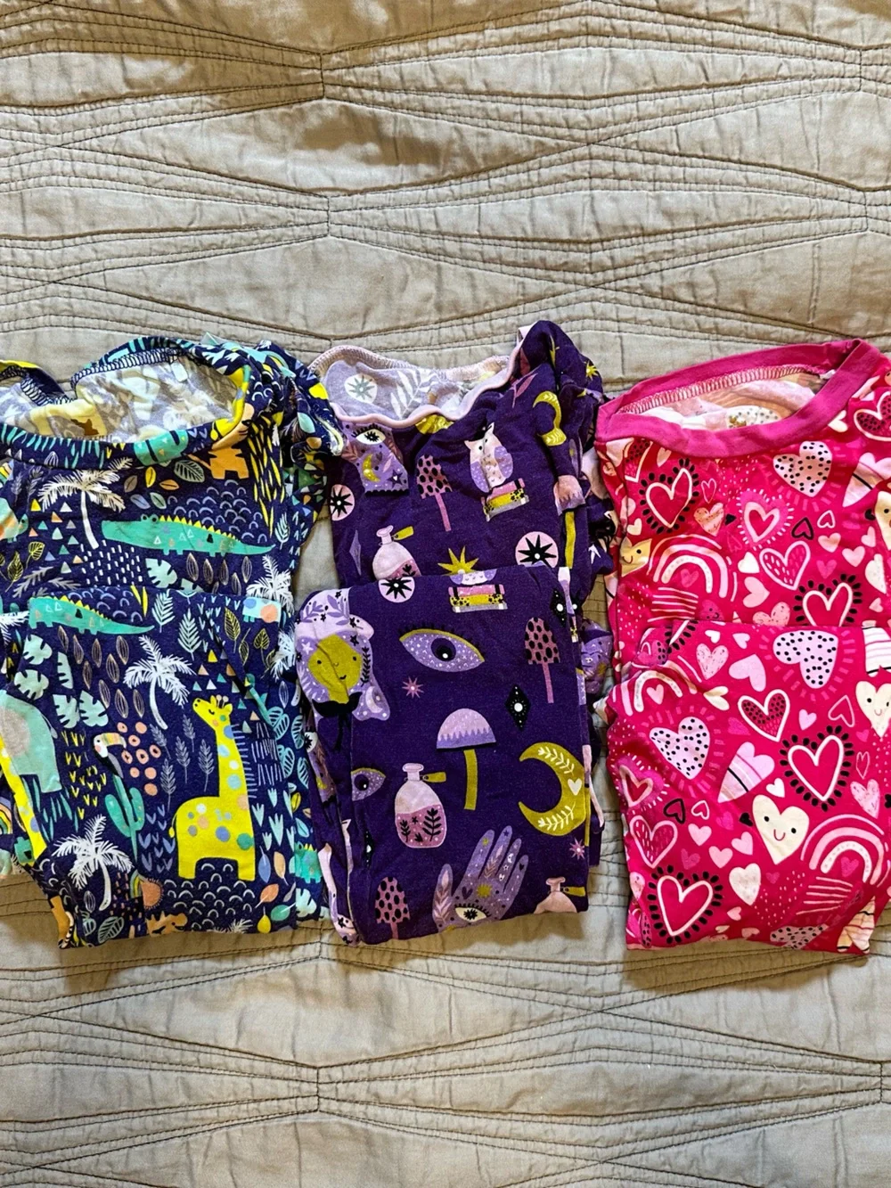 Kiki + Lulu bamboo PJs 5/6 Girls 3 sets