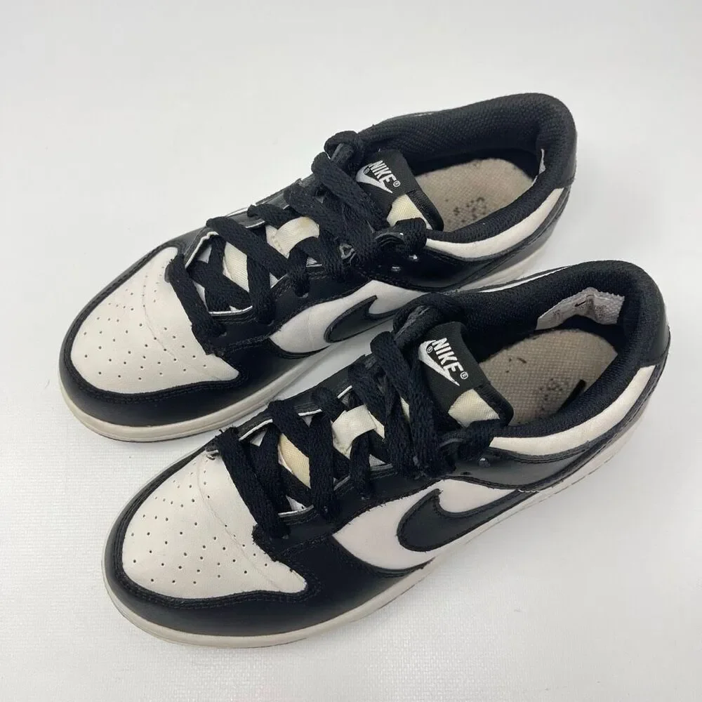 Nike Black White Dunk Low Sneaker Shoes CW1588-100 Kids Youth Size 3Y