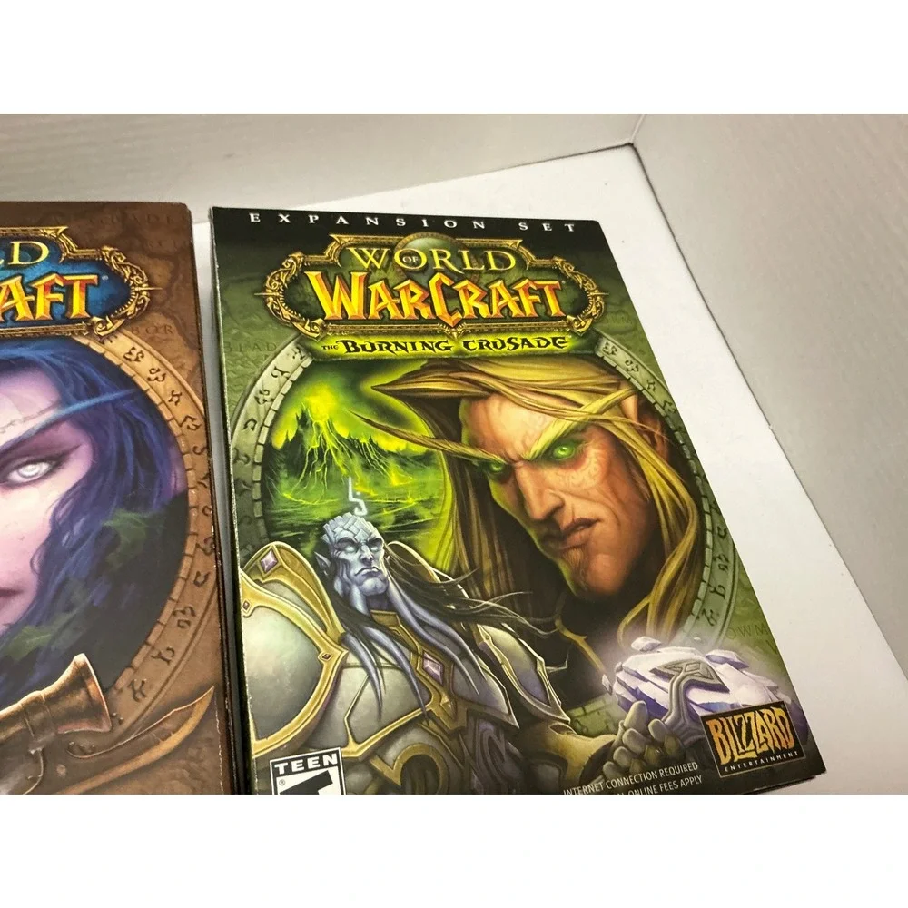 Blizzard World of Warcraft Burning Crusade PC Big Box Game Lot‎ Vintage 2000s