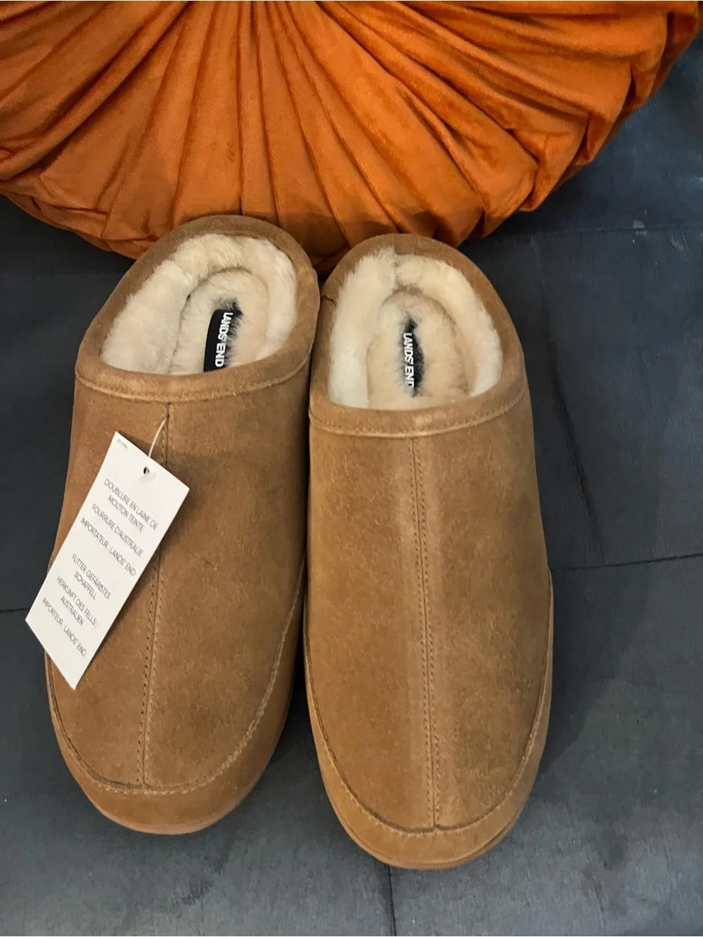 Lands End suede slip