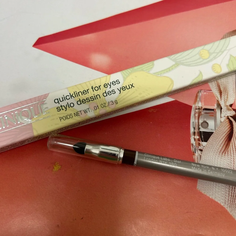 Clinique Quickliner For Eyes Eyeliner w/ Smudger Full Size 03 roast coffee