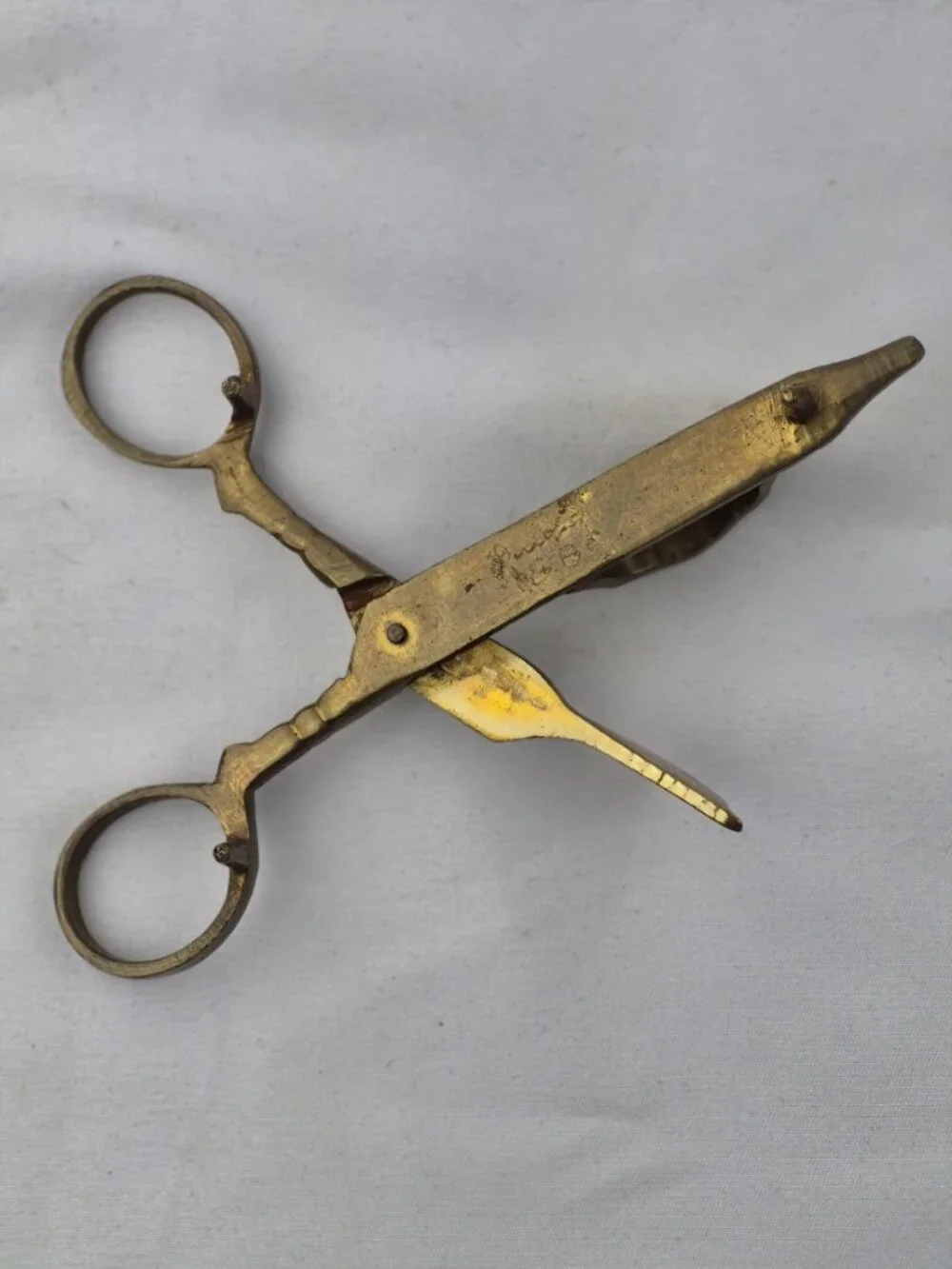 Vintage brass scissor