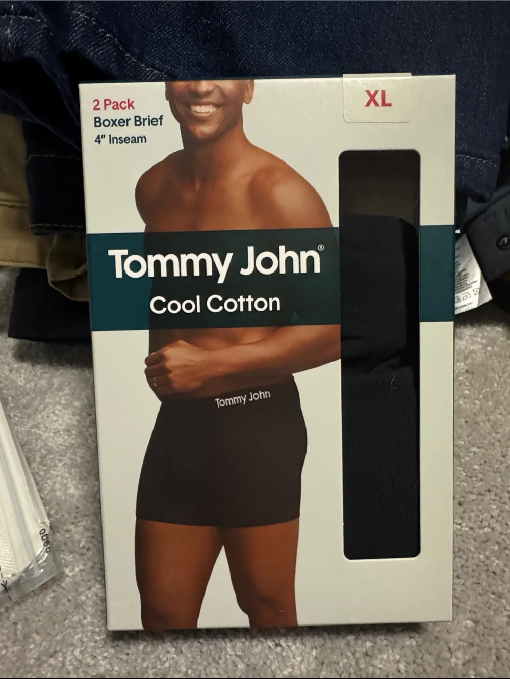 Tommy John Black Cool Cotton Boxer Briefs - 2 Pack