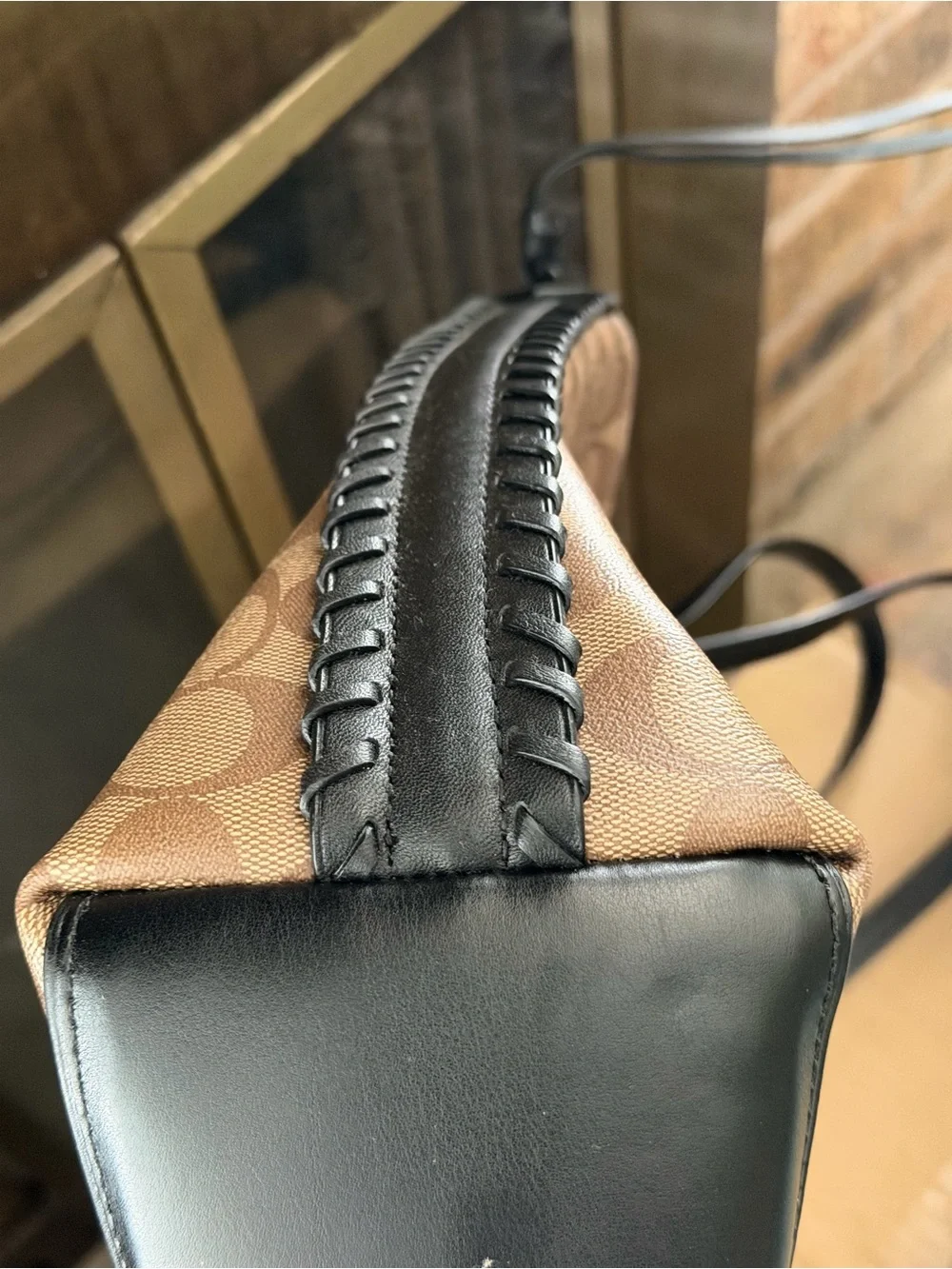 Coach signature coated