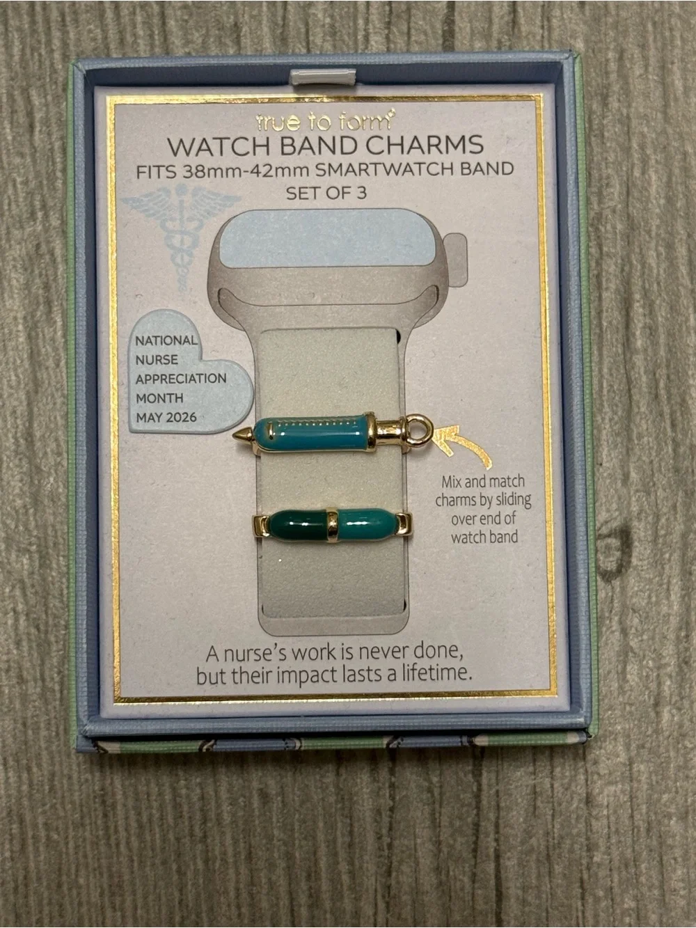 True to form Nurse smartwatch 38-42mm Watch Band Charms Set of 2