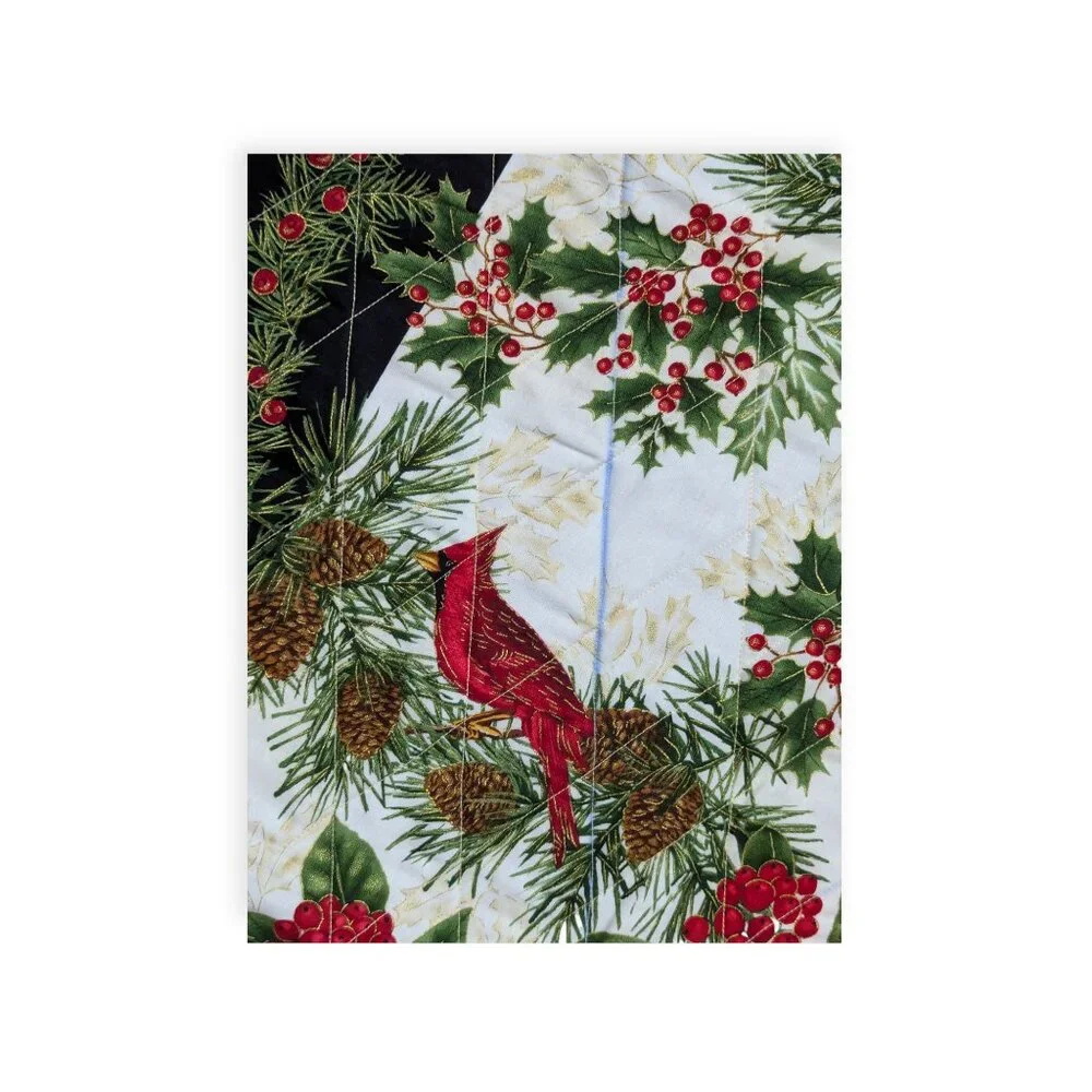 Handmade Timeless Treasures Nature's Holiday Quilted Wall Hanging 41.5
