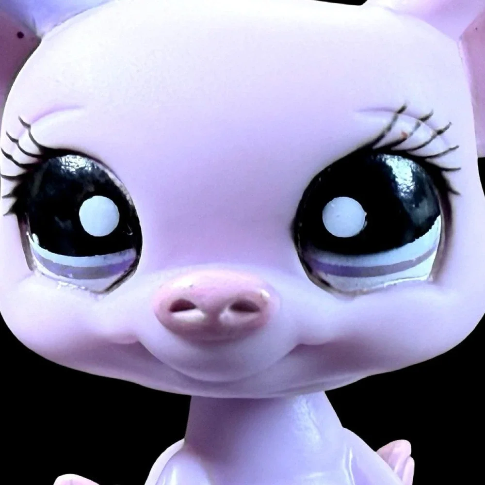 Littlest Pet Shop LPS #1256 Purple Pig Walmart Exclusive Rare