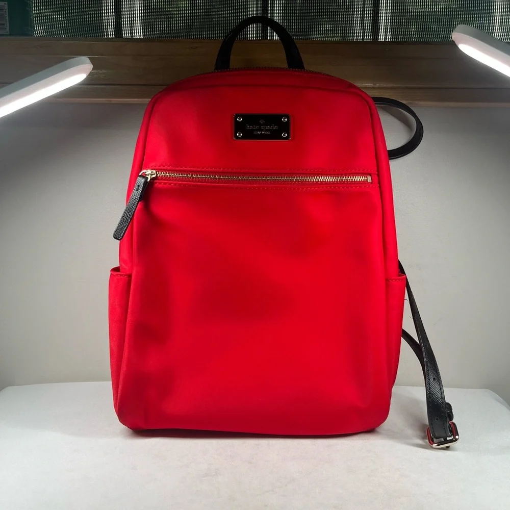 Kate Spade Red Nylon Backpack