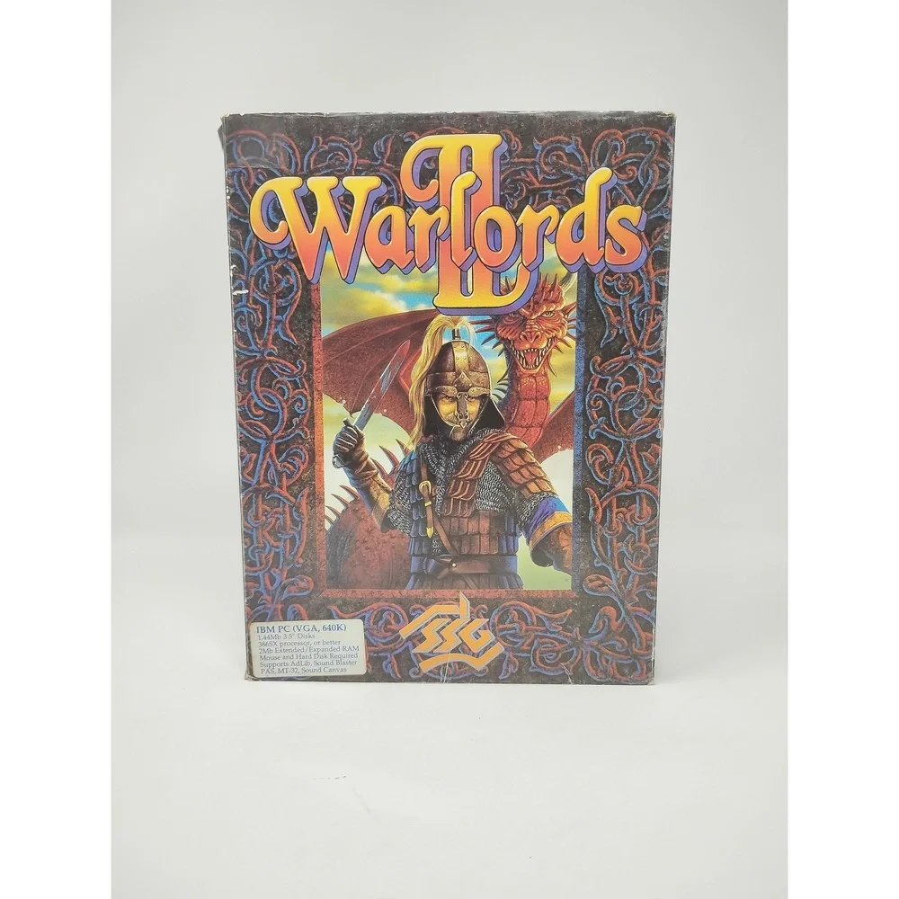 Strategic Studies Group Warlords II PC Game 1993 Big Box Turn Based DOS Strategy