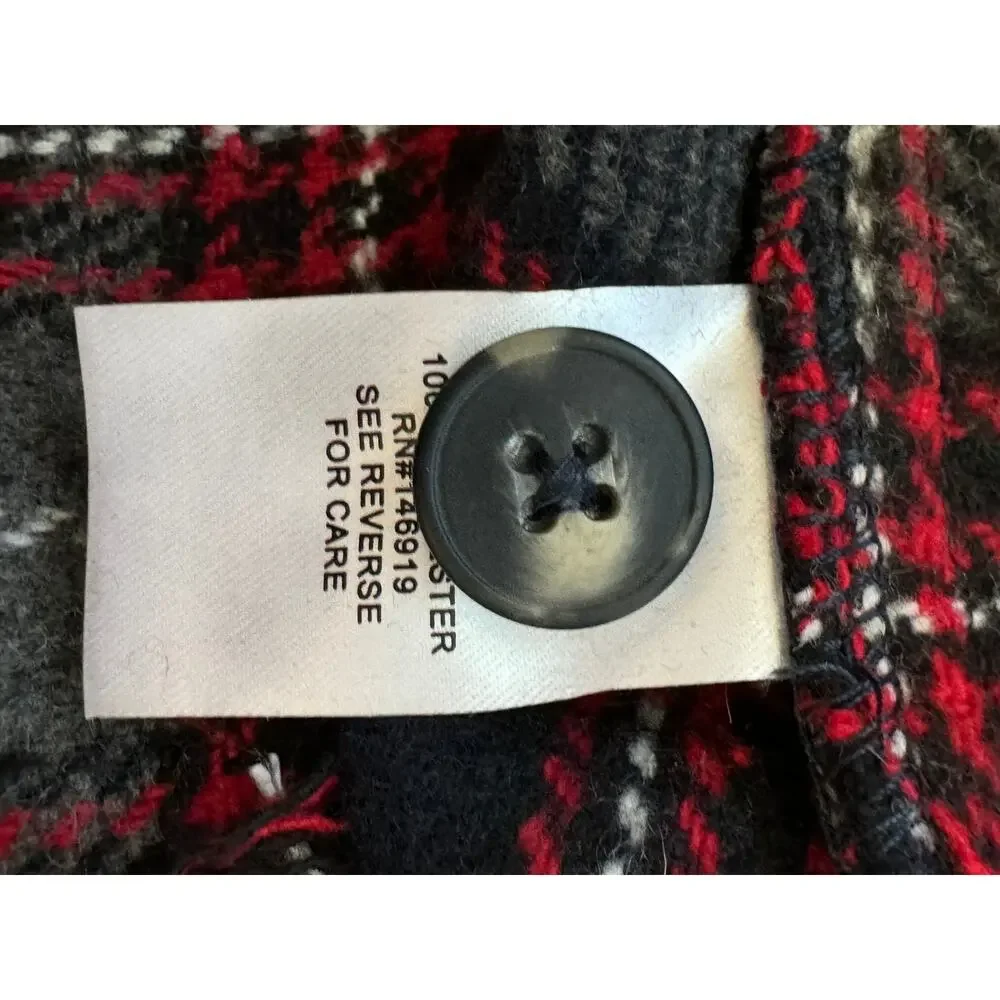 New ~ FRESHMAN NORDSTROM ~ Kids' Plaid Fringe Hem Shacket Size XL 16