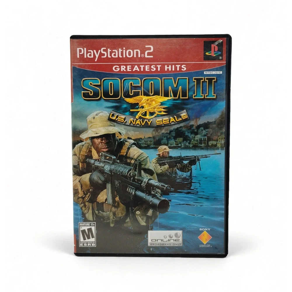Sony SOCOM II U.S. Navy SEALs PS2 Greatest Hits Tactical Shooter Video Game CIB