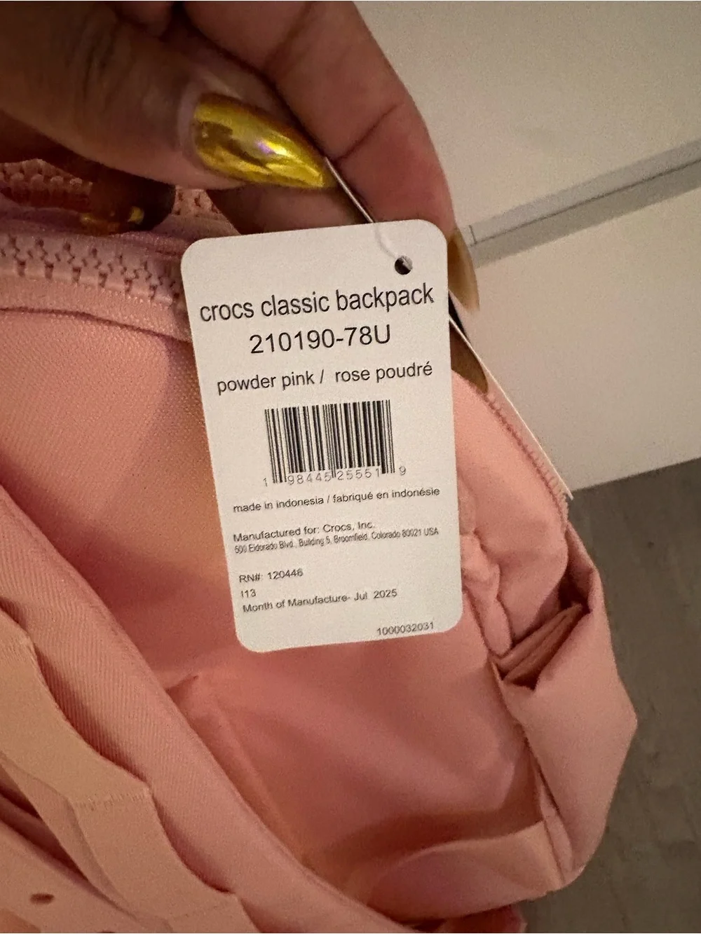 CROCS backpack shown