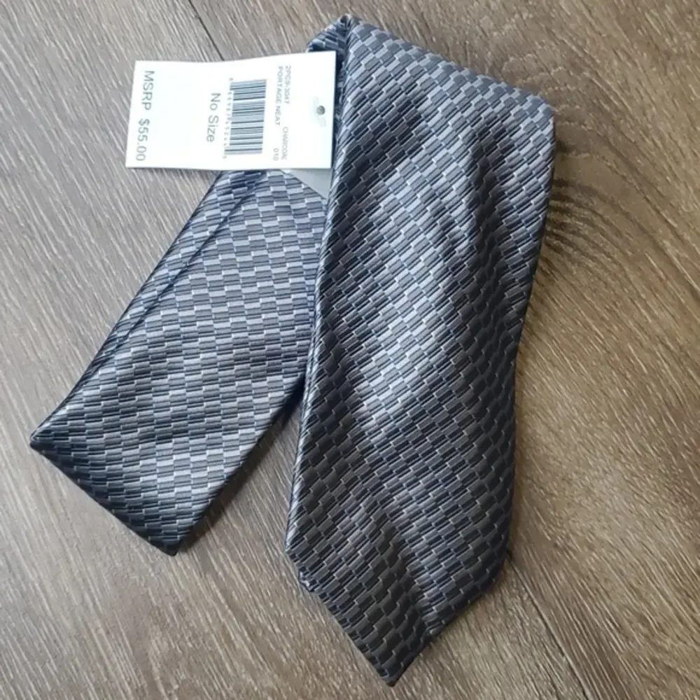 Perry Ellis Portfolio Charcoal Portage Neat‎ Tie