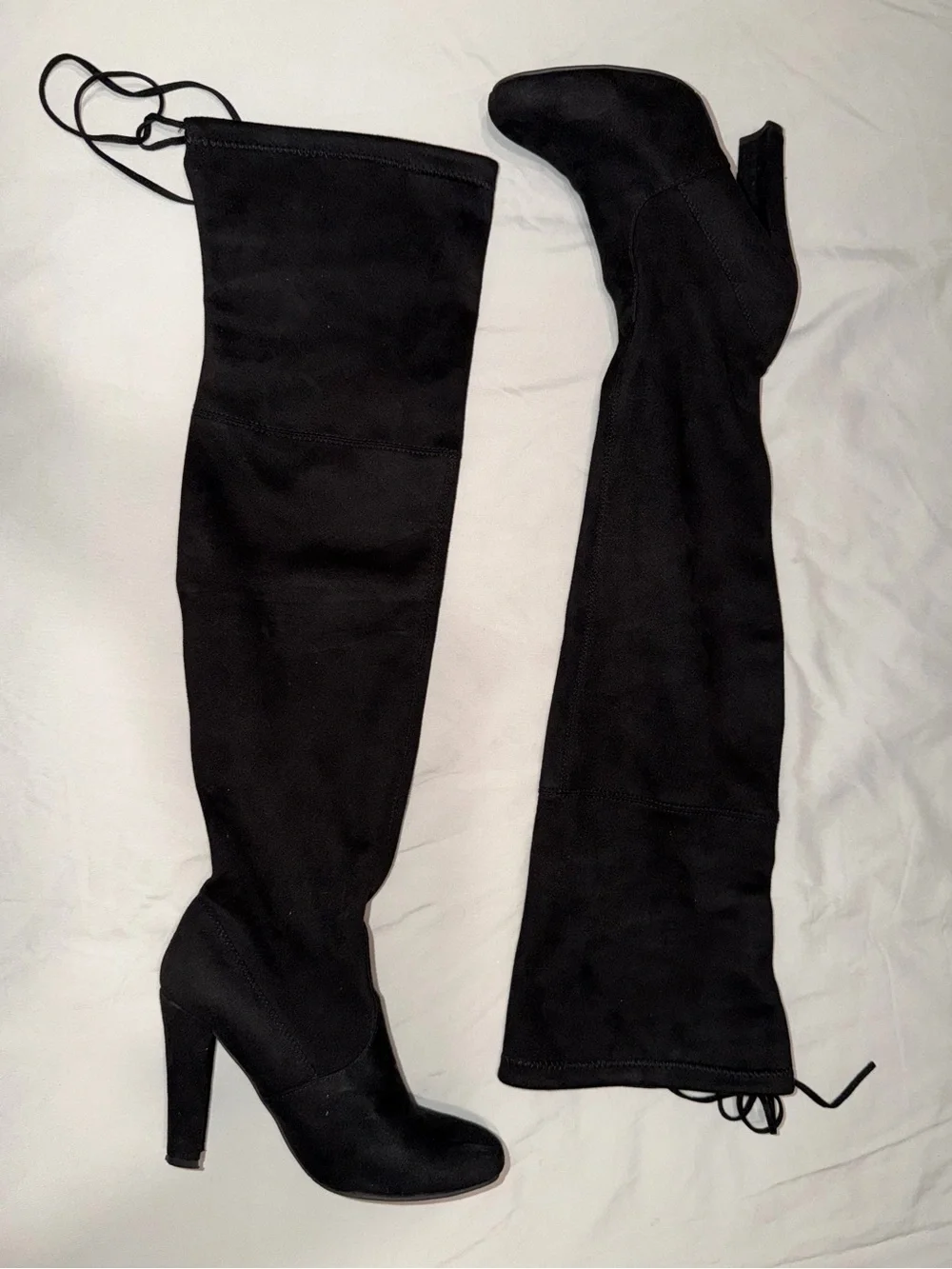 Black Over-the-Knee thigh High Heel Boots - Women's Fashion