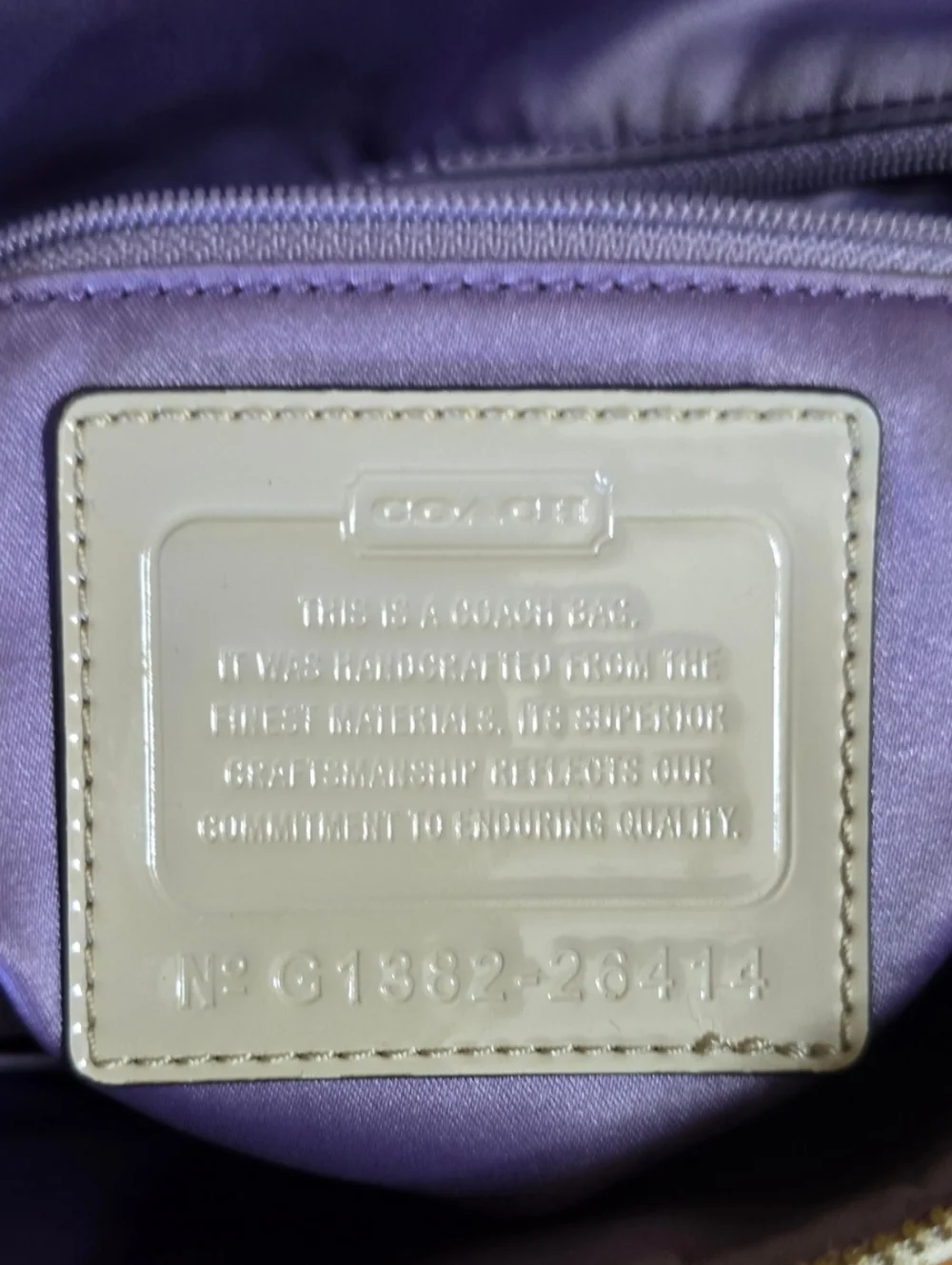 Coach Signature Tote in Light Beige and Cream