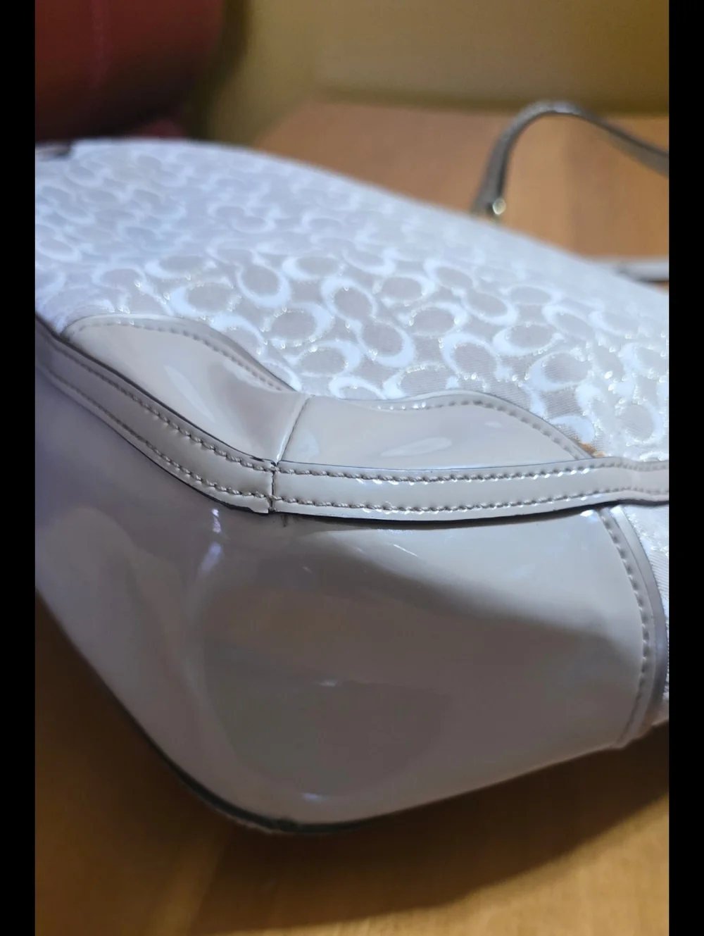 Coach Signature Tote in Light Beige and Cream