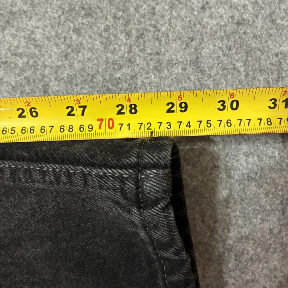 Vintage Y2K Mens Levis 505 Regular Fit Straight Leg Black Denim Jeans 38x29