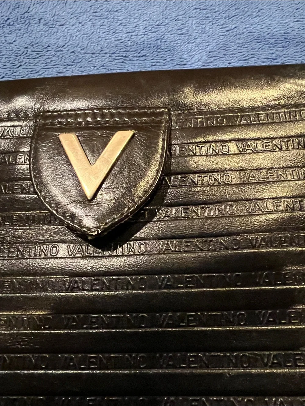 Valentino black leather