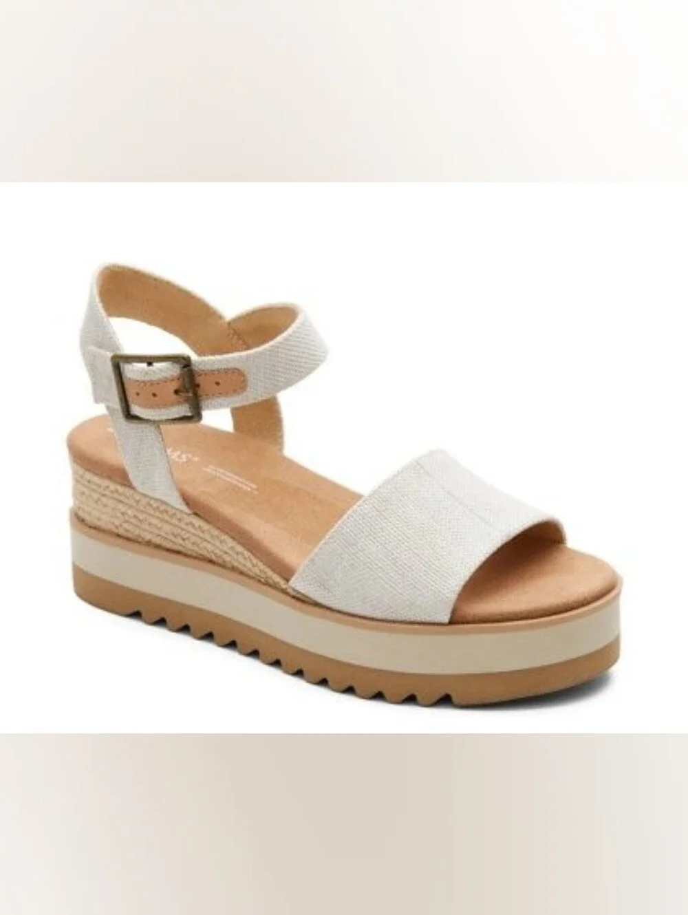 Women's White Ankle-Strap Platform Sandals