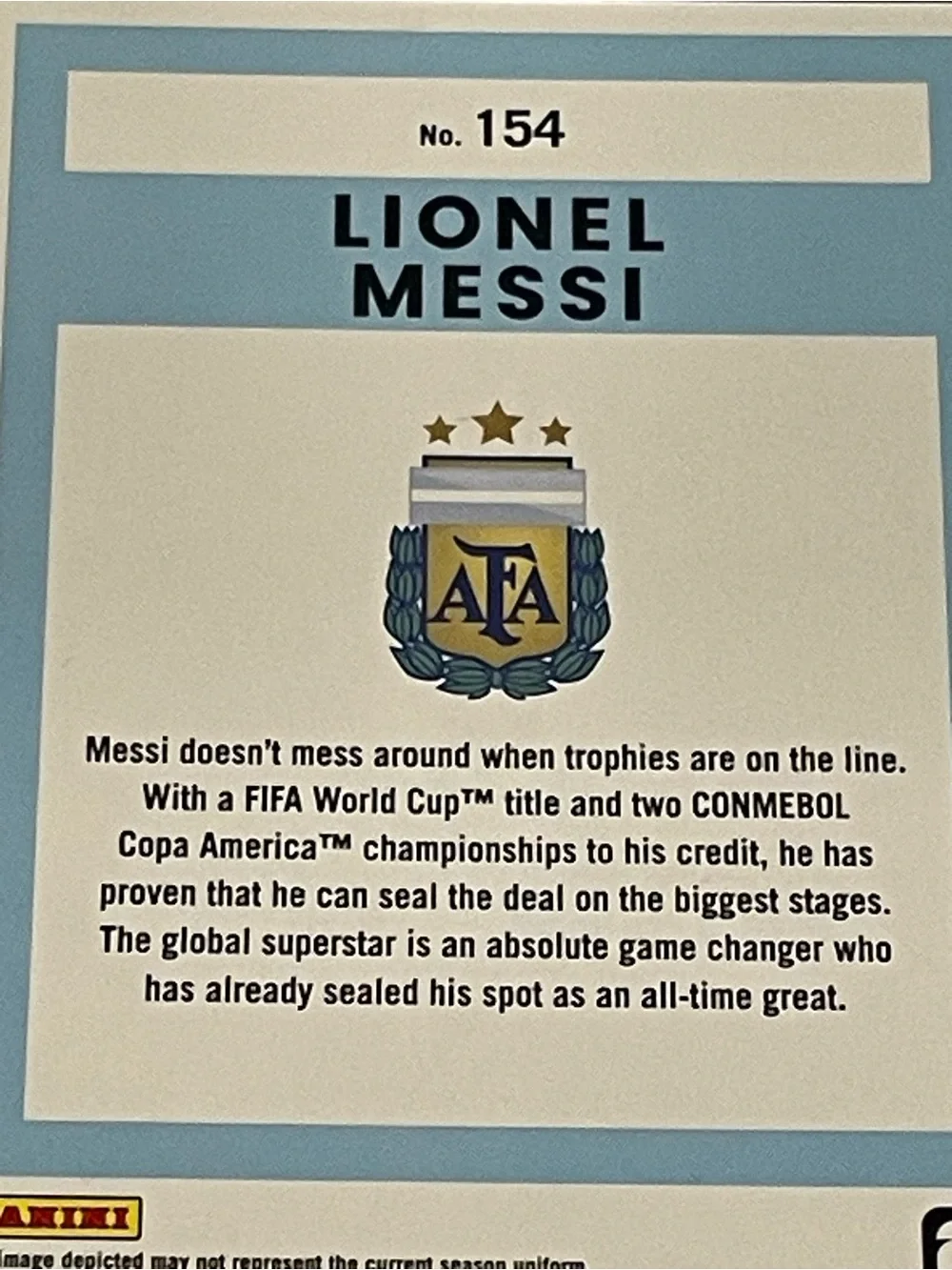 Donruss messi’s not