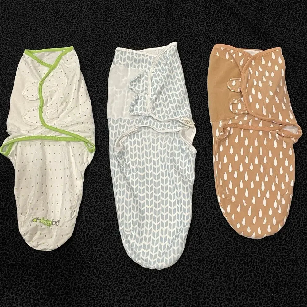 Lot Of 3‎ Swaddle Sleep Sack Wrap Newborn Cotton 0-3M
