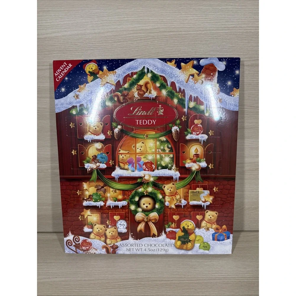 Holiday Teddy Bear Chocolate Candy Advent Calendar 4.5 oz – 24 Delicious Treats‎