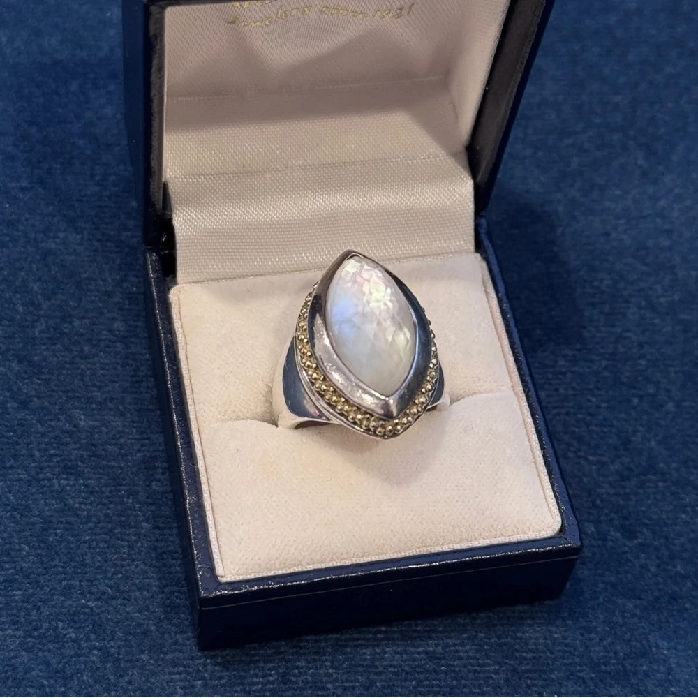 ❌Not for sale ❌ Lagos Caviar Largest Venus Ring‎ in 18K & 925 Mother of Pearl