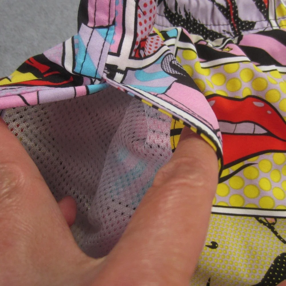 Drill Clothing Co Mens‎ Large Swim Shorts Oh Snap Comic Retro 80s