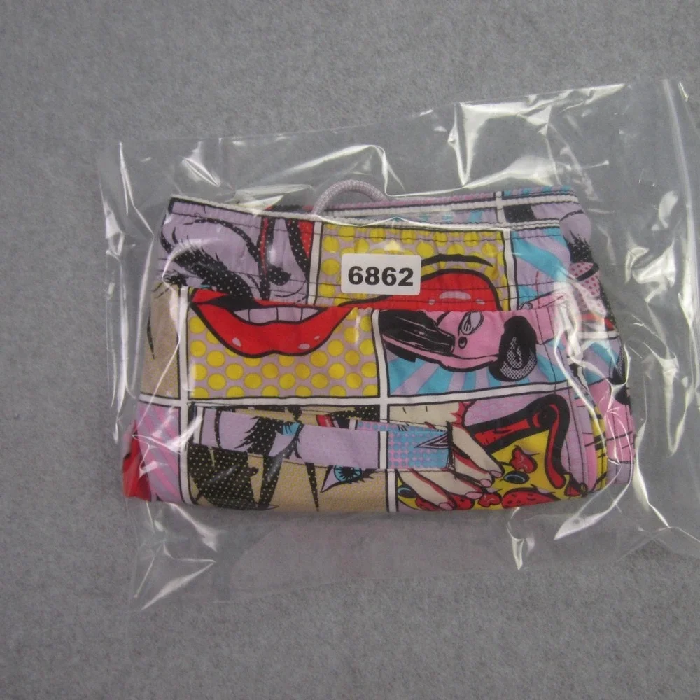 Drill Clothing Co Mens‎ Large Swim Shorts Oh Snap Comic Retro 80s