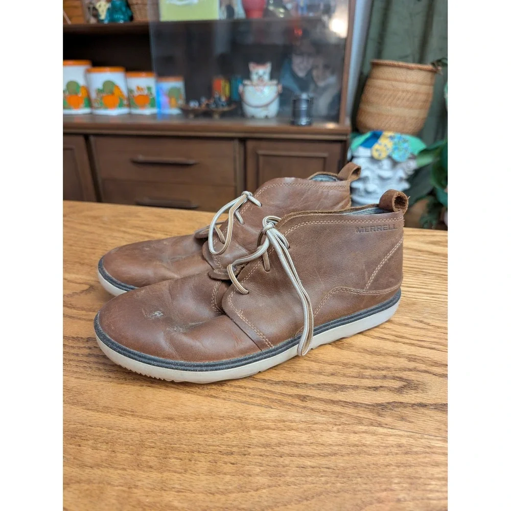 Merrell Brown Sugar Leather Chukka Boots Womens 9 Brown J02056‎ Ankle Boots