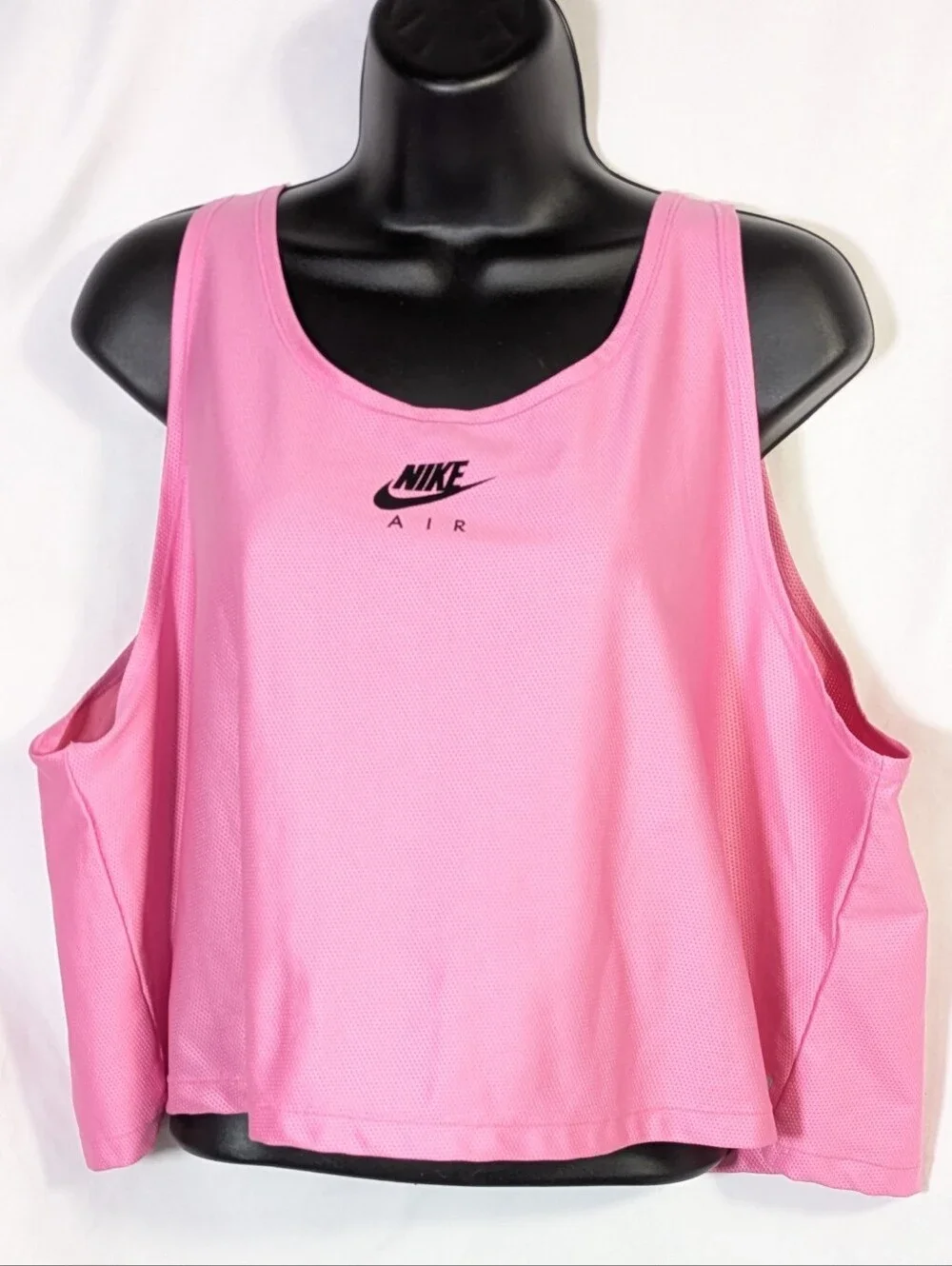Nike Air Dri-FIT Women's Cropped Tank Top Pink Athletic Active Wear Pink Sz 1X