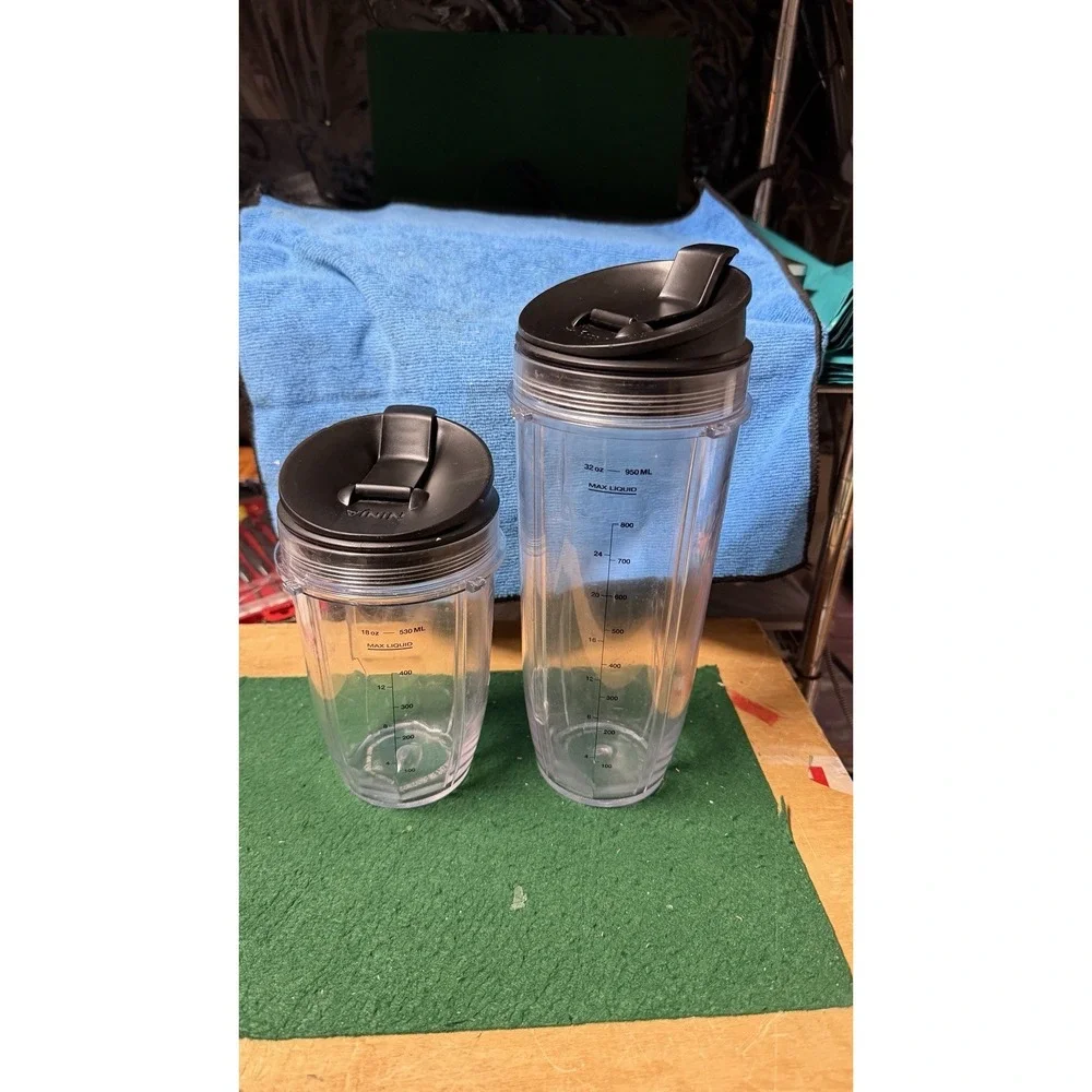 Nutri Ninja 32oz &‎ 18oz Cups w Lids + Blade 710ml Blender Set