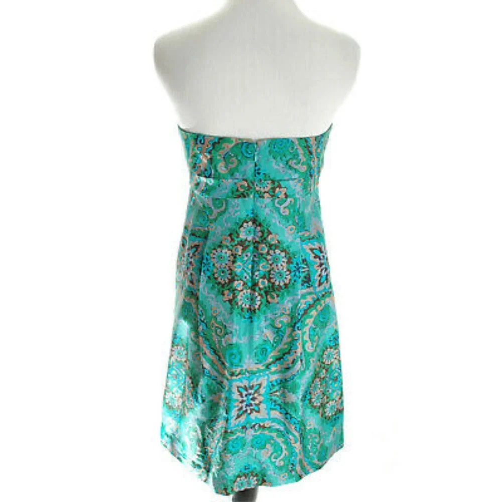 J. Crew Collection Casbah Silk Strapless Dress Sz 2